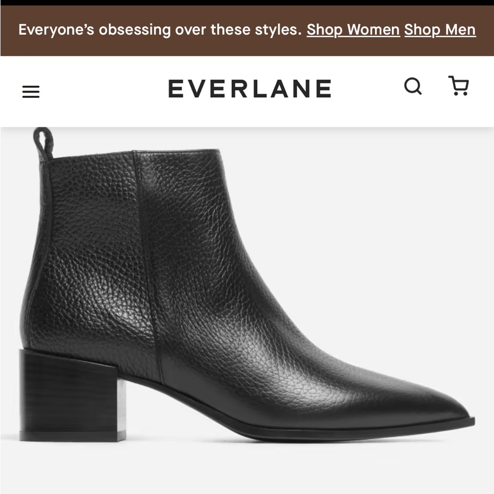 Everlane Black Leather Boss Boots size 37